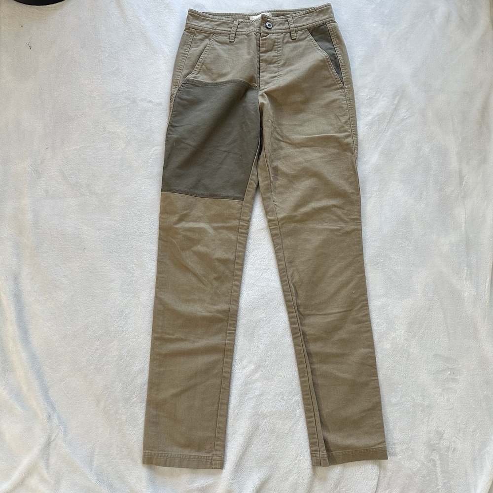 Baldwin Carter Pants Mens 28 Khaki Canvas Outdoor Button Fly Chino